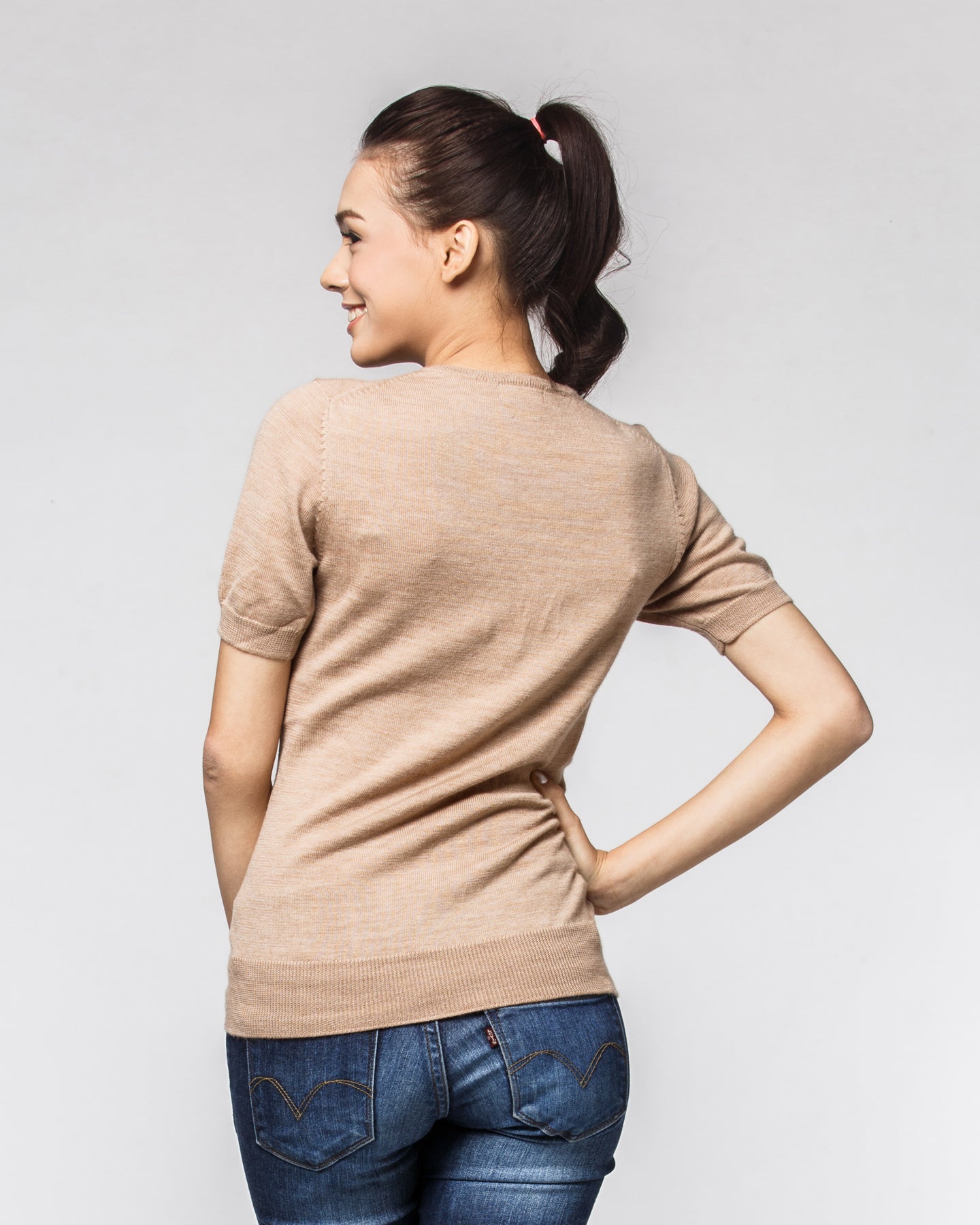 Women's Classic V Neck Shortsleeves Thermal Tee