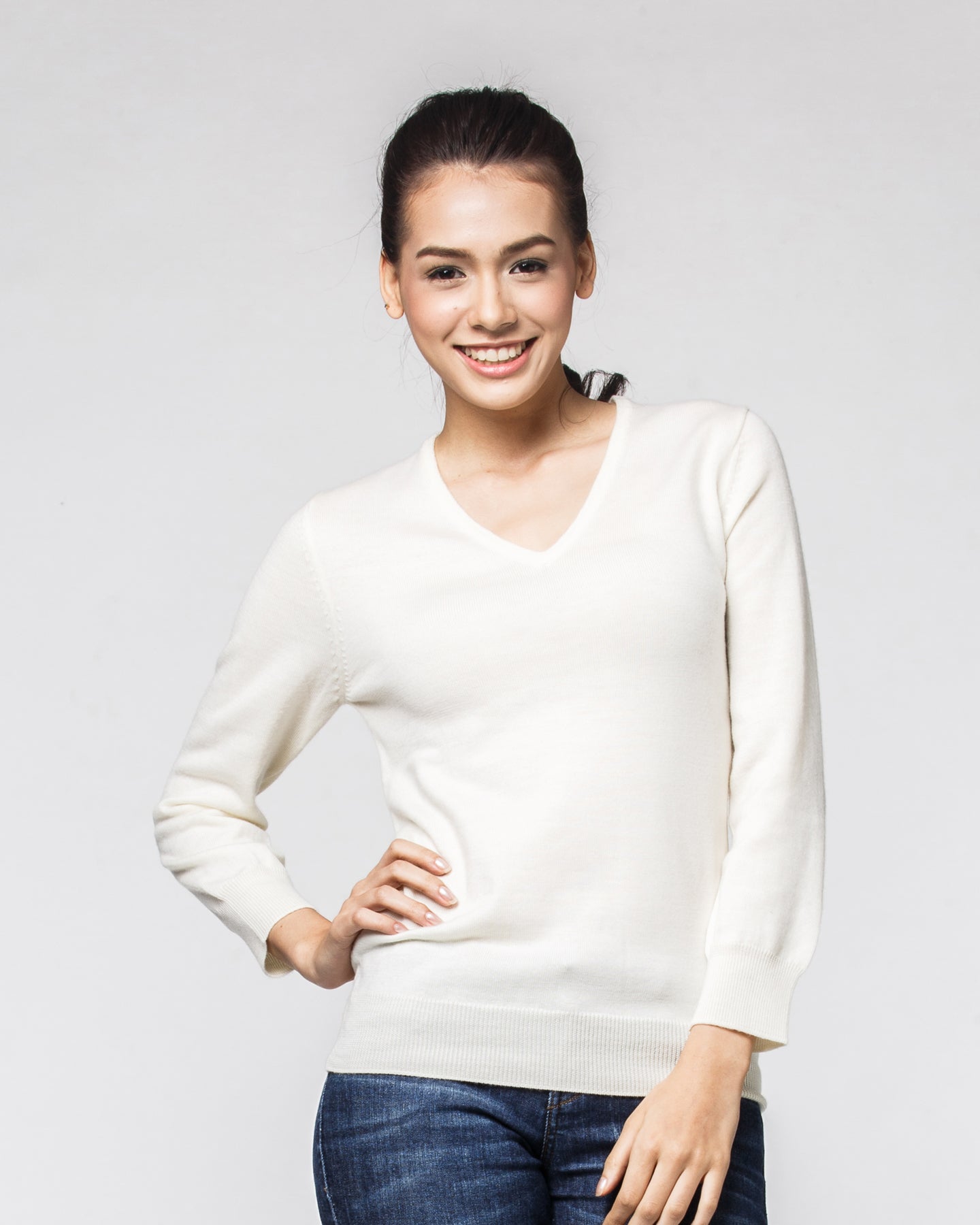 Women's Classic V Neck Thermal Top